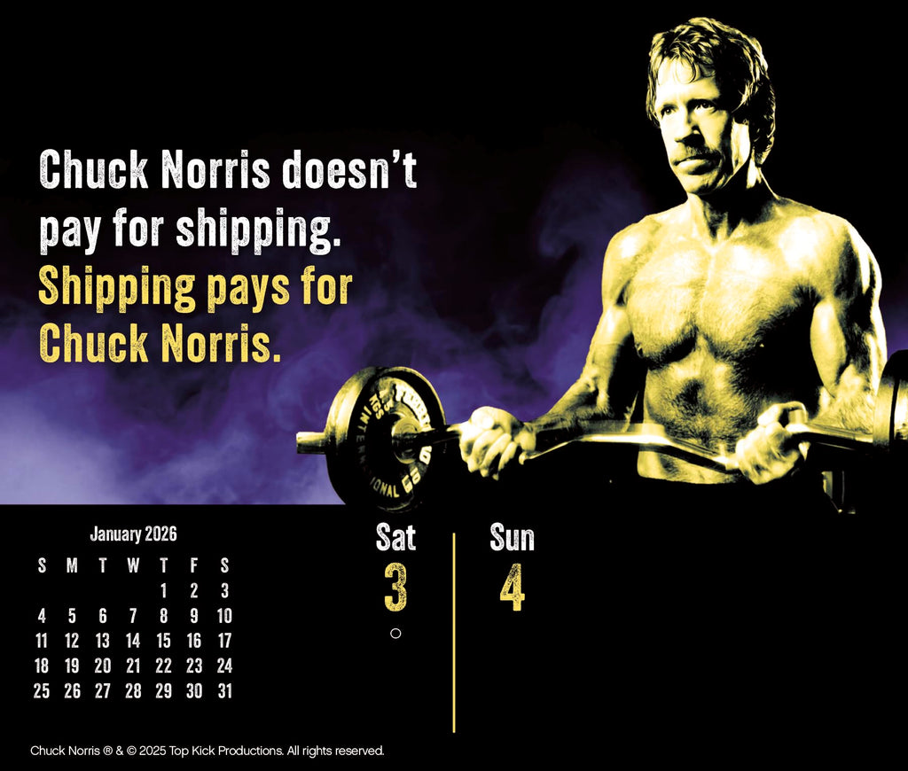 2026 Chuck Norris Day-at-a-Time Box Calendar