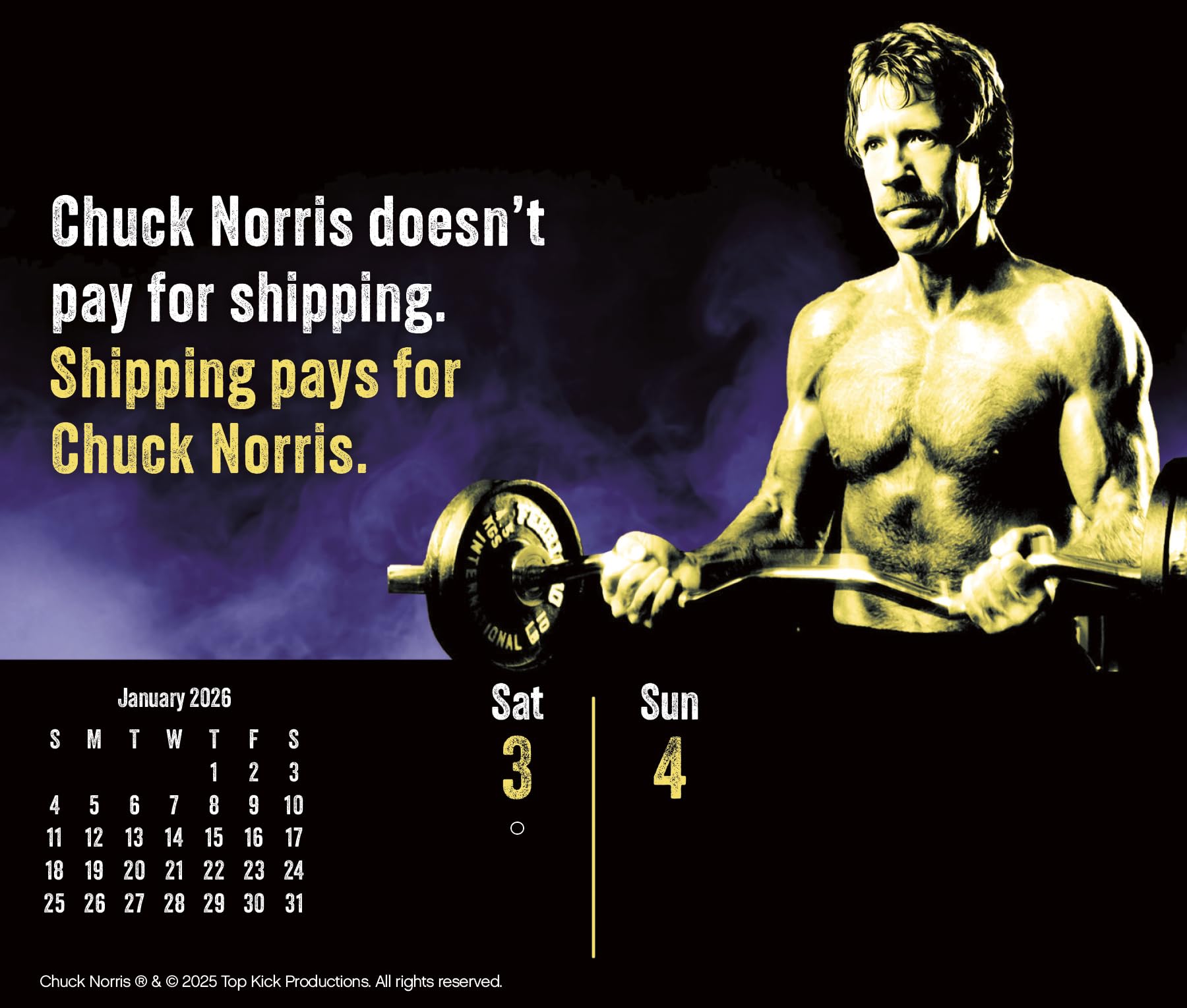 2026 Chuck Norris Day-at-a-Time Box Calendar