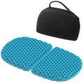 Foldable Gel Seat Cushion of Airy Cooling Gel, Portable Chair Pad for Travel, Honeycomb Seat Cushion for Stadium & Bench, Portable Chair Cushion for Sitting Fatigue Relief (0.9-Inch Thick, Black)