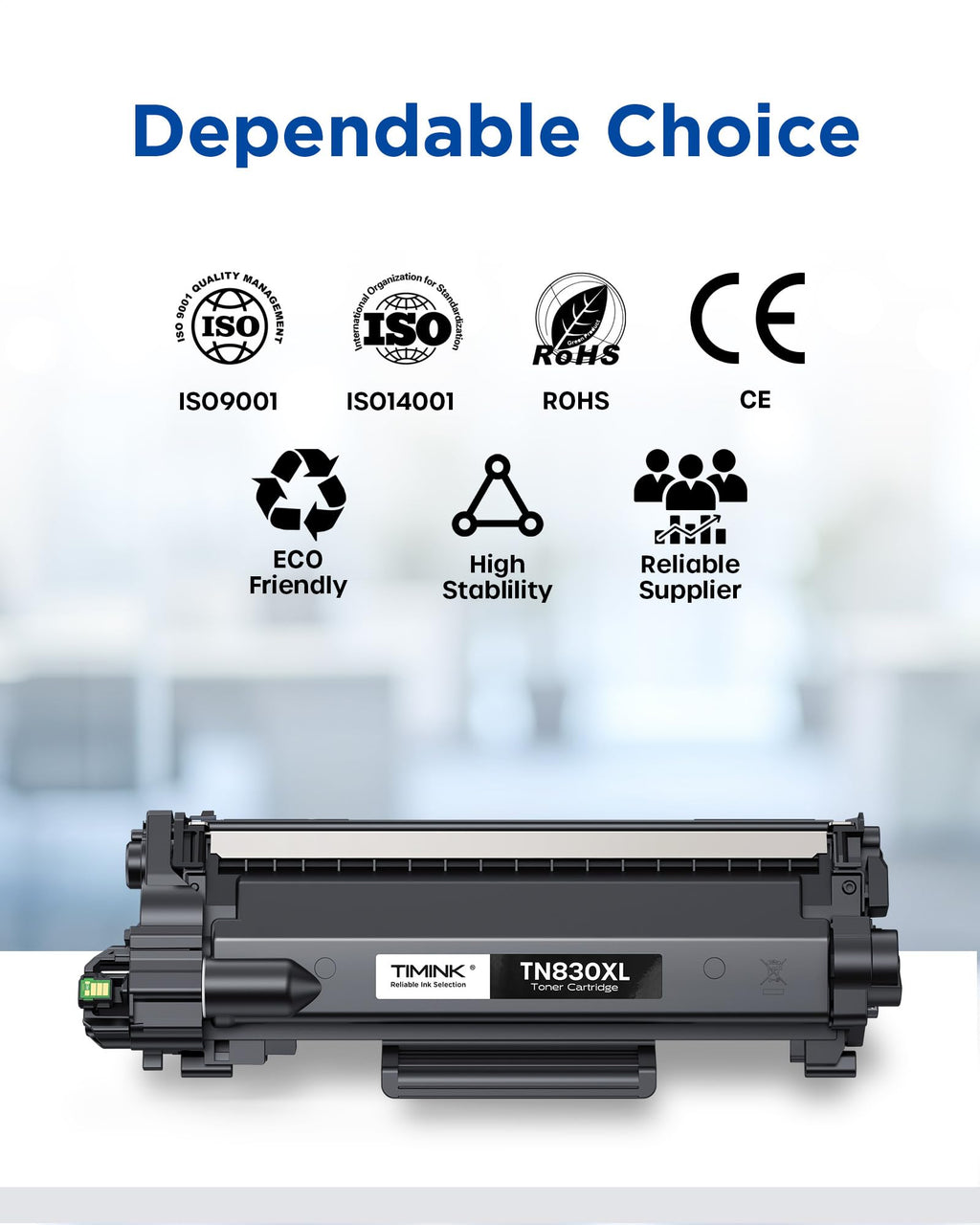 Compatible TN830XL Toner Cartridges Replacement for Brother TN830 TN-830XL 830XL Toner Cartridge Work with Brother HL-L2460DW DCP-L2640DW HL-L2400D HL-L2405W MFC-L2820DW Printer (2 Pack, Black)