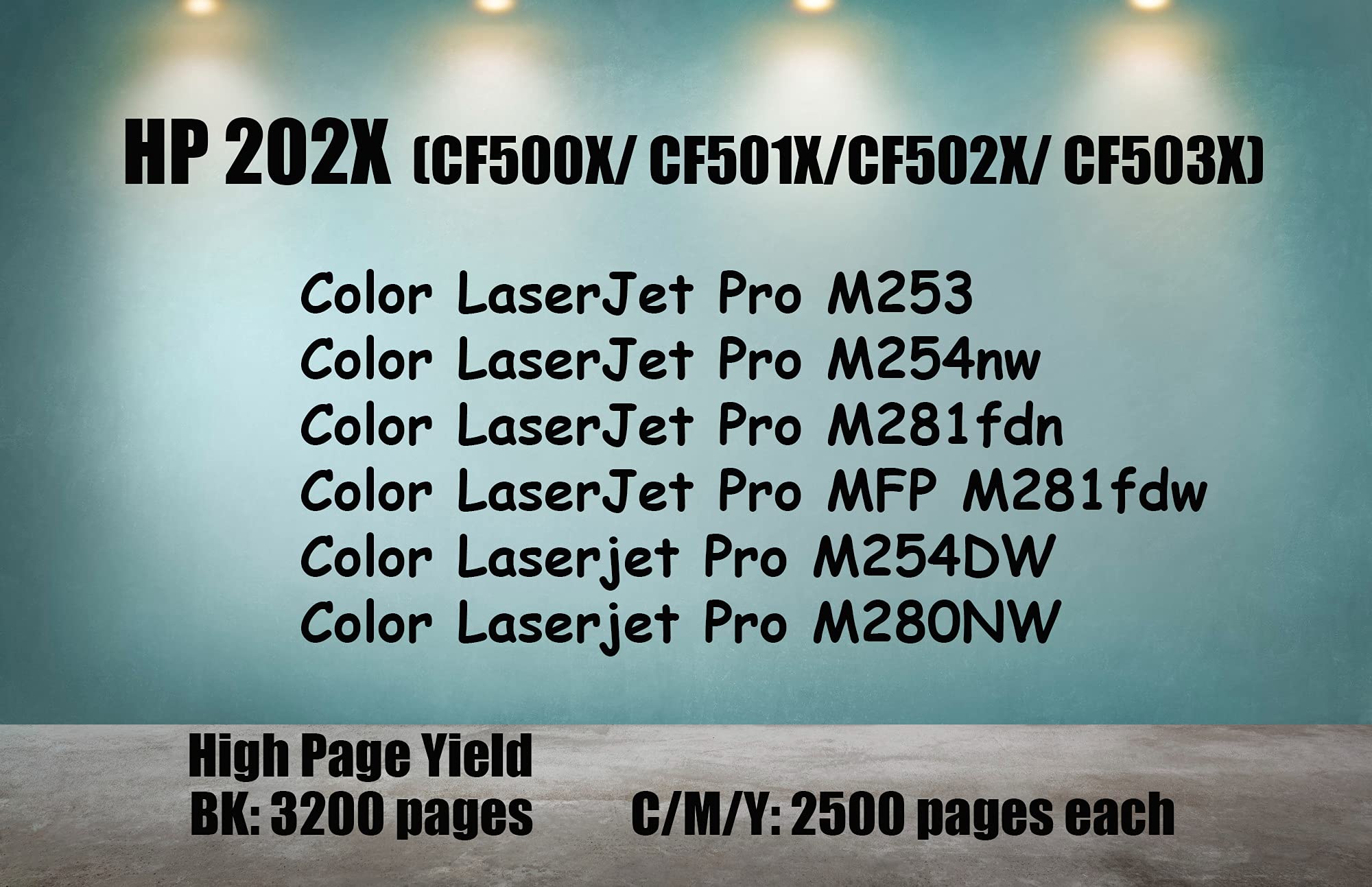 Ultra Toner® Compatible Replacement for HP 202X CF500X 202A CF500A Black Toner Cartridge High Yield for HP Color LaserJet Pro M253 M254nw M281fdn MFP M281fdw M254DW M280NW (2BK)