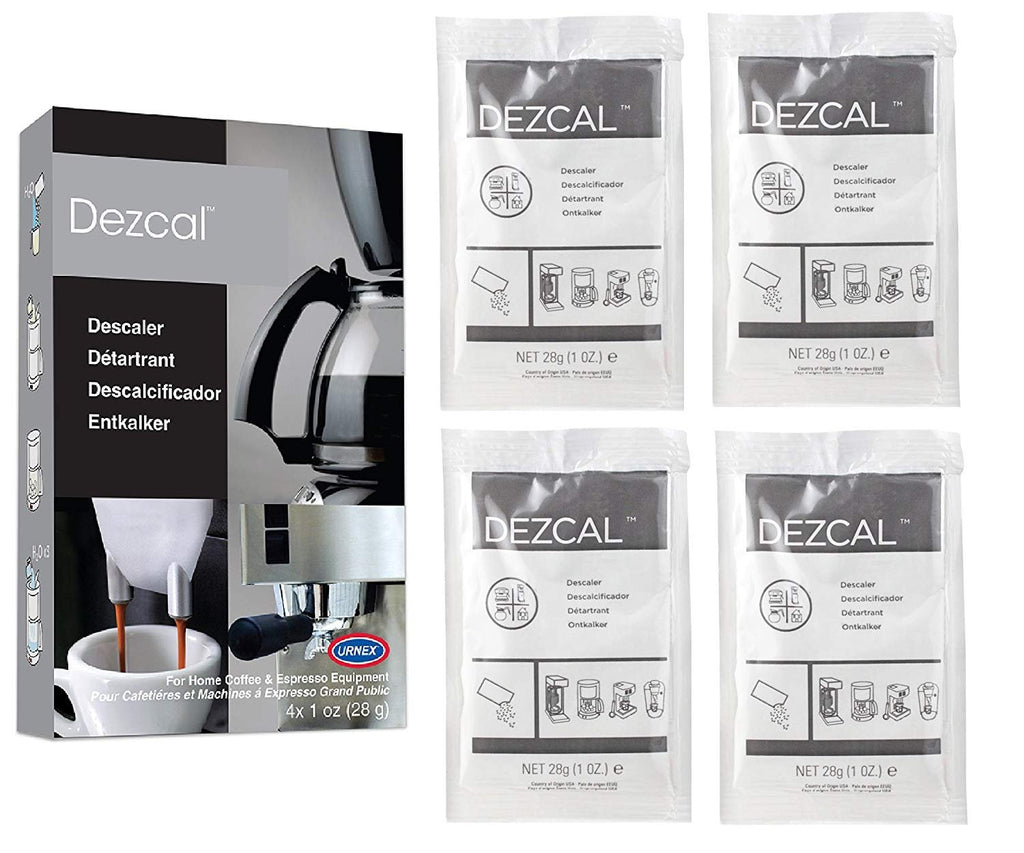 Urnex Dezcal Home Activated Descaler For Home Coffee & Espresso Equipt. 8 - 1 oz Packets