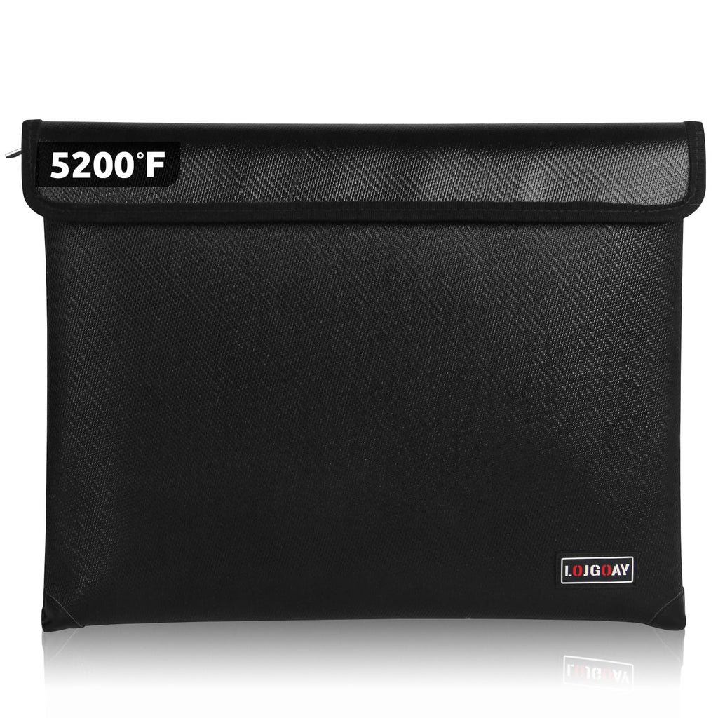 Fireproof Document Bag - with 5200°F Heat Insulated, Waterproof Fireproof Bag with Zipper, 8 Layers of Functional Materials, Fireproof Money Bag for Cash/Documents/Valuables, Fire Bag 13.9"x10.6"