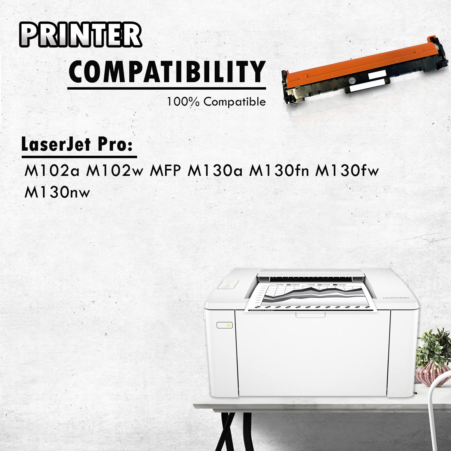 Inkfirst Compatible Drum Unit Replacement for HP CF219A ( CF219A ) Laserjet Pro M102a M102w MFP M130a M130fn M130fw M130nw