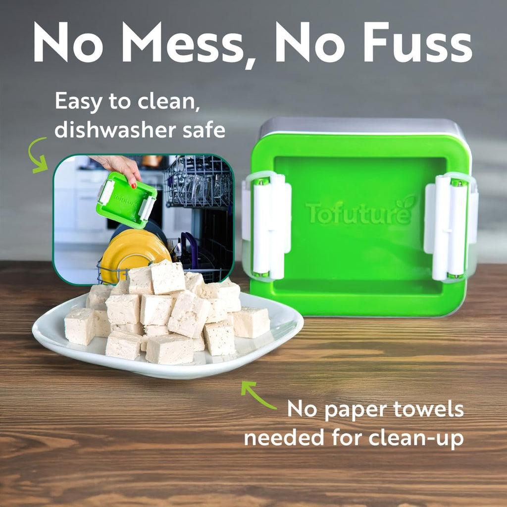 Tofuture Tofu Press - The Original and the Best Tofu Press for Transforming Your Tofu – Compact and Easy to Use it Presses the Water from Tofu Cleanly and Effectively – BPA Free and Dishwasher Safe