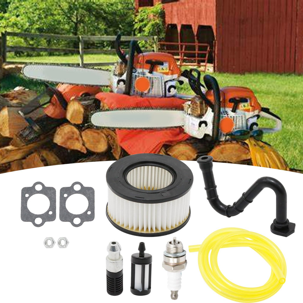 laffoonparts HD2 Air Fuel Filter Kit Replacement for Stihl MS261 MS291 MS311 MS341 MS391 MS261C MS271C MS362C Chainsaw Hi-Flow pleated Air filter 1113 120 1603, 1141 120 1604