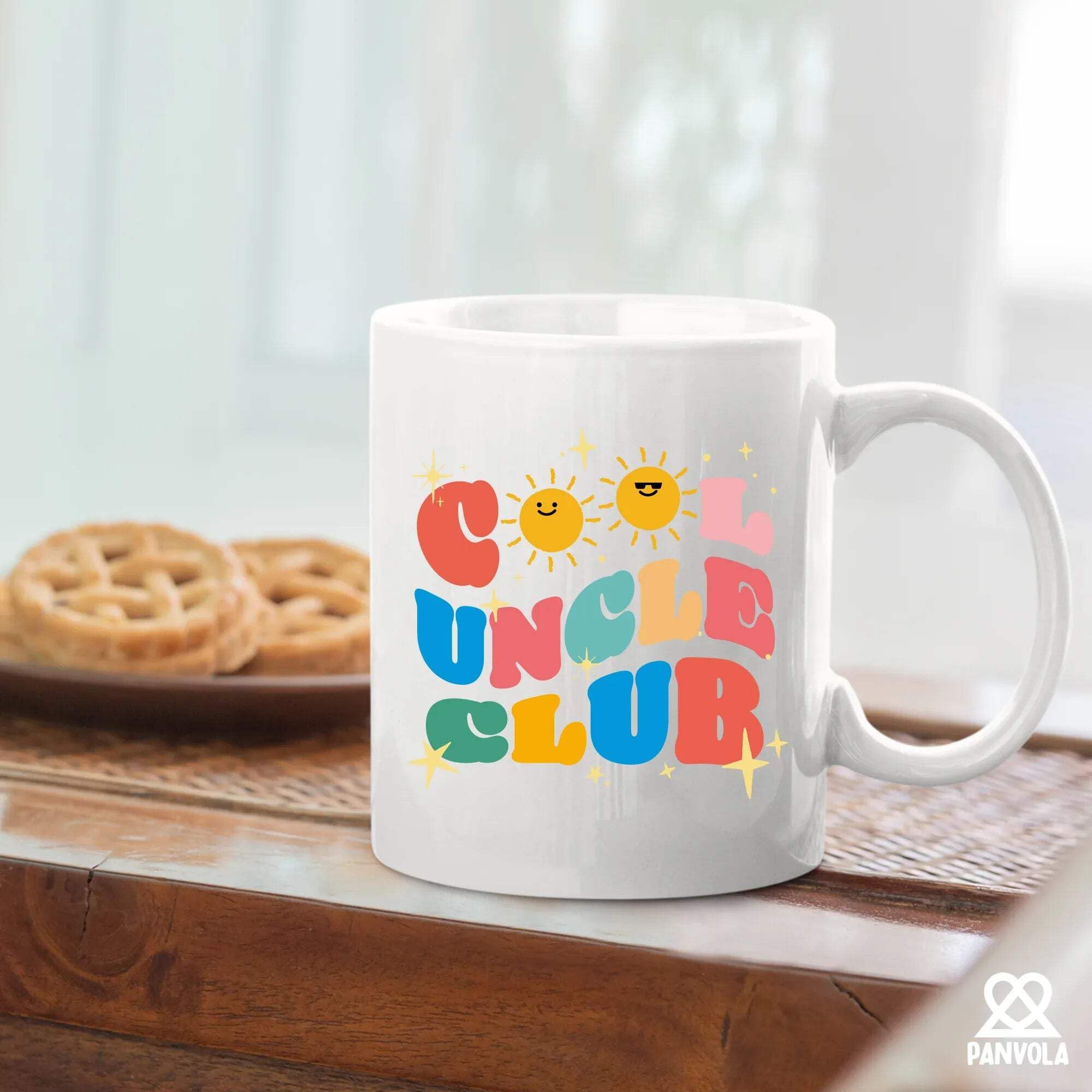 Panvola Cool Uncle Club Uncle Gifts Funny TIO Gifts from Niece Nephew Fathers Day from Sister Brother Funcle Birthdays Family Reunion Ceramic Mug 11 oz White