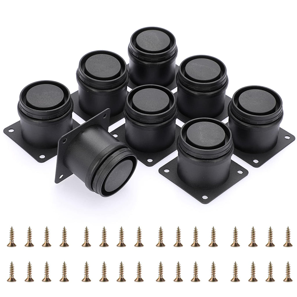 BTSKY 8Pcs 2 Inch Adjustable Height Furniture Legs Feets - Metal Furniture Risers Stainless Steel Cabinet Sofa Legs Heavy Duty Replacement Legs Extenders for Desk Table Chair