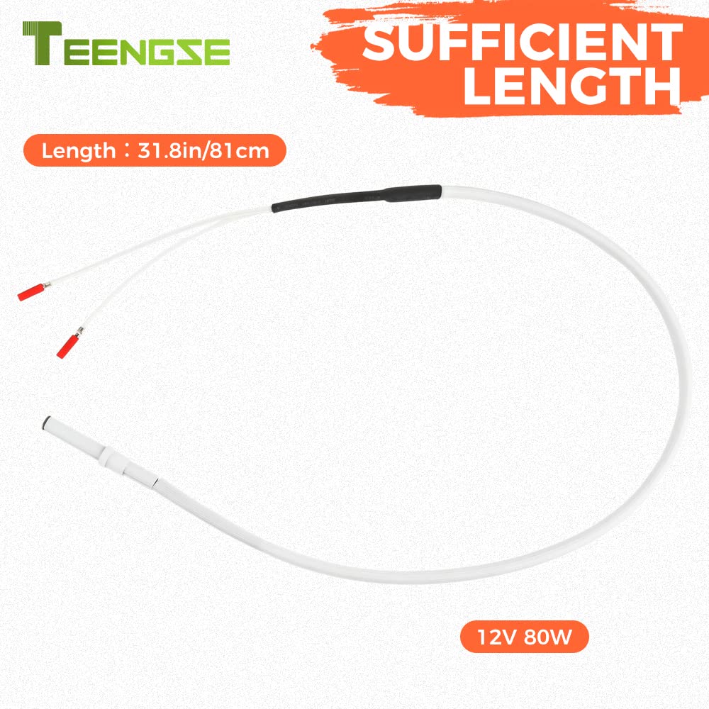 TEENGSE 12V Ceramic Hot Rod Igniter, Grill Igniters Replacement Parts for Green Mountain Prime Daniel Boone and Prime Jim Bowie Wood Pellet Grill, Ledge and Peak Prime Pellet Grill