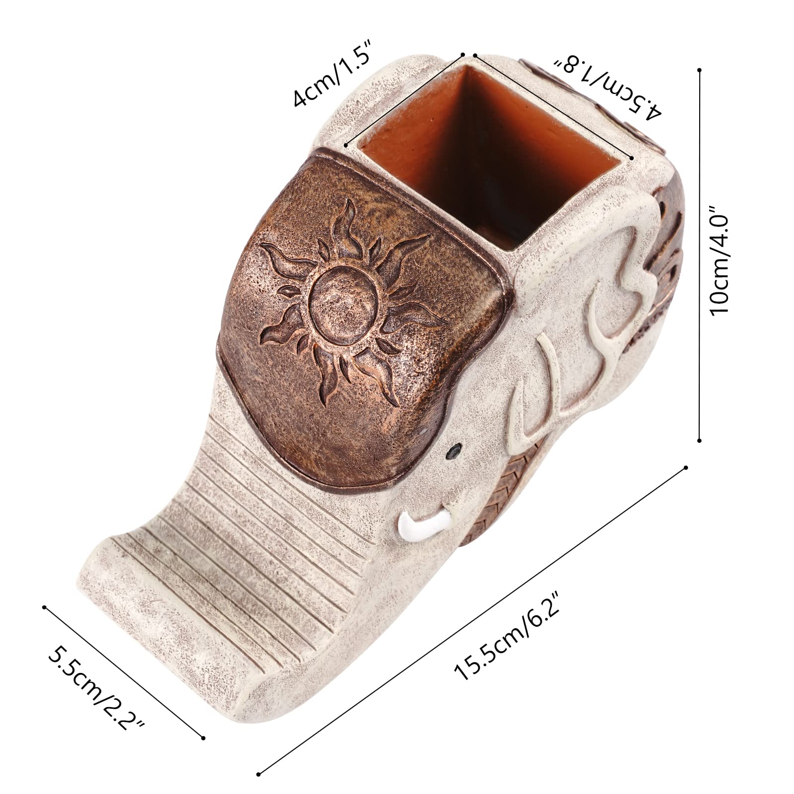 Mokani Elephant Pen Pencil Holder, Multifunctional Desk Organizer Desk Decor Elephant Gifts for Women Cute Desk Accessories Home Office Decoration Thanksgiving Christmas Gift