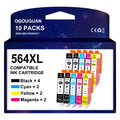 OGOUGUAN Compatible Ink Cartridge Replacement for HP 564 XL 564XL High Yield for Photosmart 6525 6520 7520 5520 7510 5510 7525 DeskJet 3520 3522,10 Combo Pack (2 Black, 2PBK & 2C/2M/2Y)