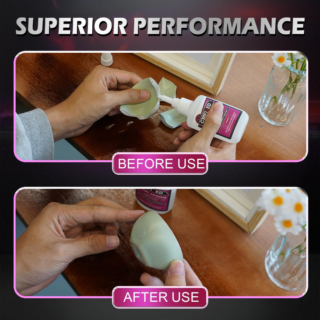 Super Glue Liquid for Plastic Ceramic Wood, 113.6 Gram Medium Thick All Purpose Clear Cyanoacrylate Adhesive, Heavy Duty CA Glue for 3D Print Model Shoe Aquarium Leather Glass Metal Rubber Craft
