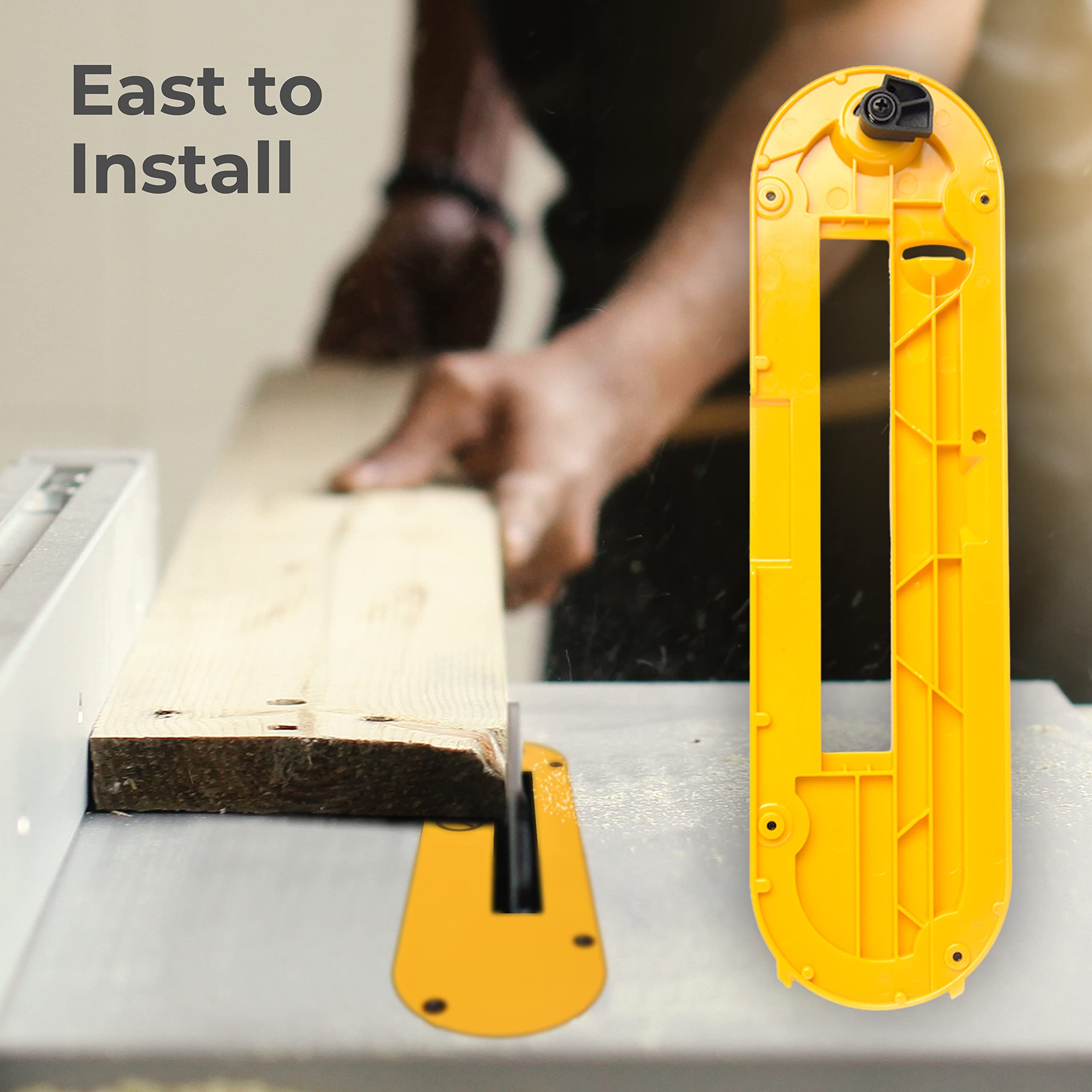 TonGass Dado Throat Plate Compatible with DeWalt 10" Portable Table Saw, Fits for DWE7490, DWE7491, DWE7491RS (Type 2), DWE7492 - Made from Impact-Resistant PC/PBT Blend Material