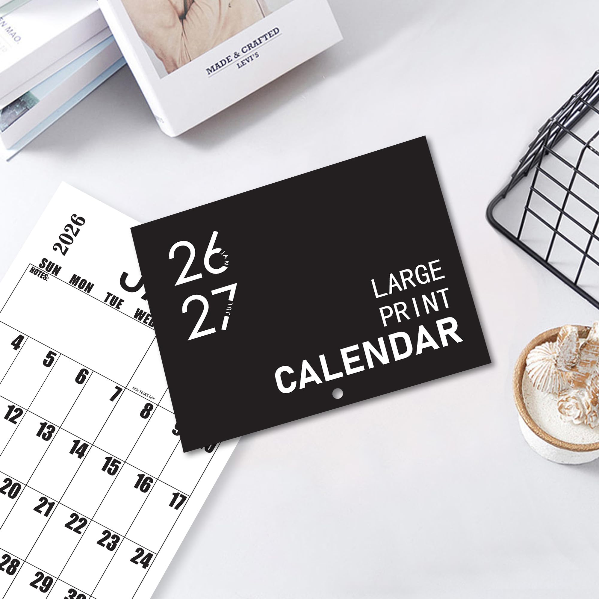 Large Wall Calendar 2026-2027, Big Grid Jumbo Calendar 23 x 15 Inches Runs From Jan 2026 to Jul 2027, Large Print Wall Calendar Perfect for Planning, Organizing, and Scheduling Your Life