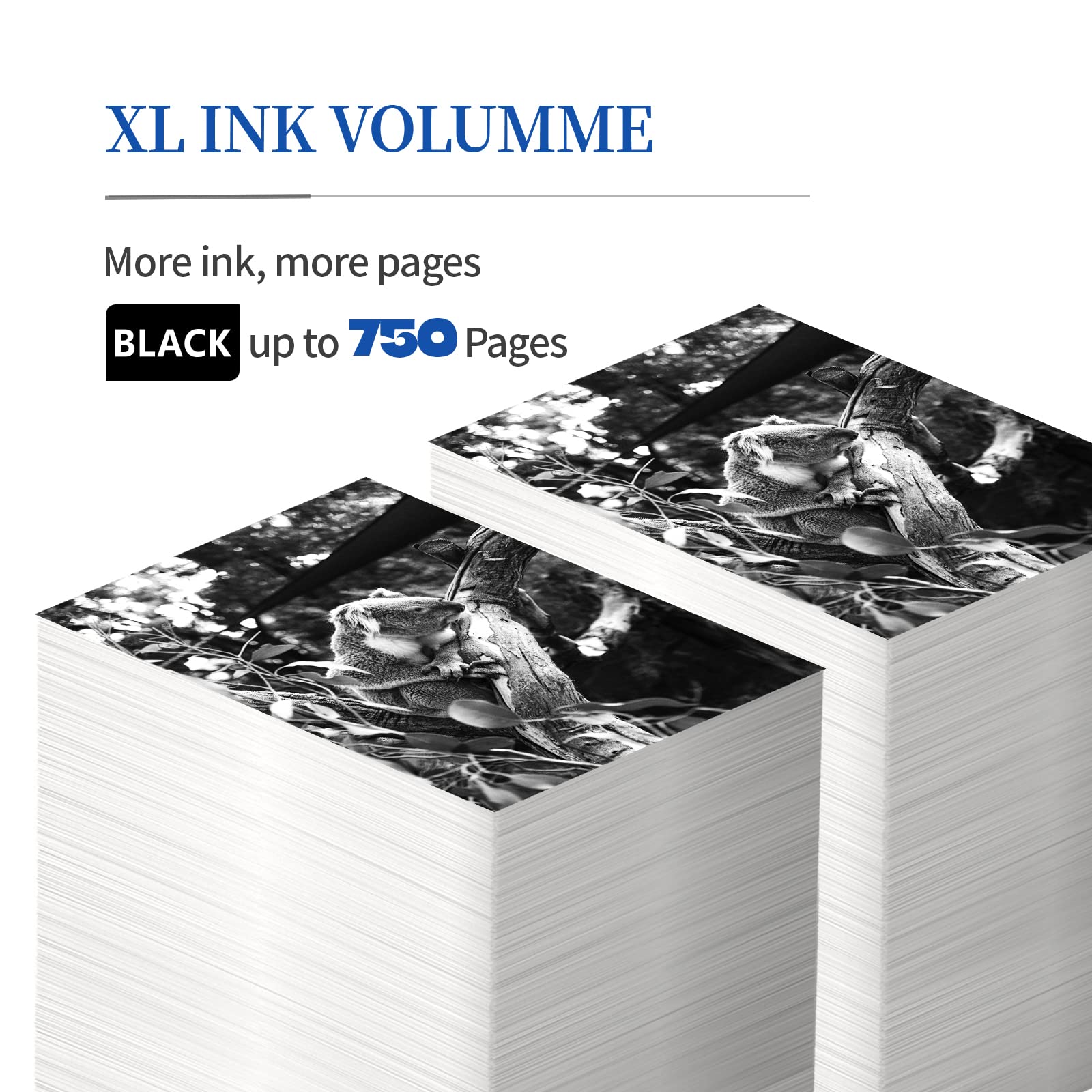 INKCLOUD 2Pack Remanufactured Ink Cartridge 63 63XL Black Compatible with HP 63XL for HP OfficeJet 3830 5255 5258 Envy 4520 4512 4513 4516 DeskJet 1112 1110 3630 3632 3634 2130 2132 Printer (Black)