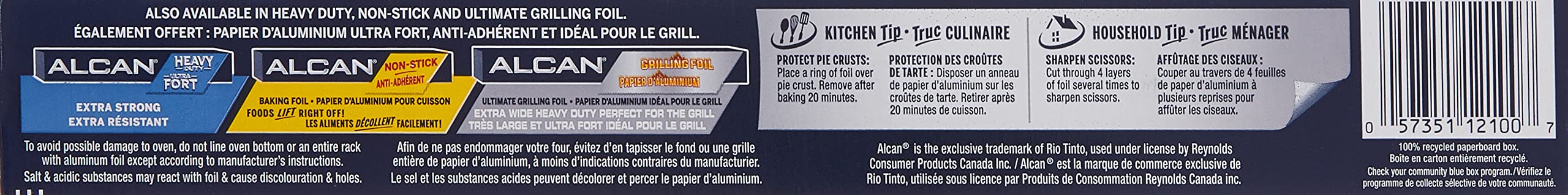 Alcan aluminum foil, 30 cm x 30.48 m, 3 Count