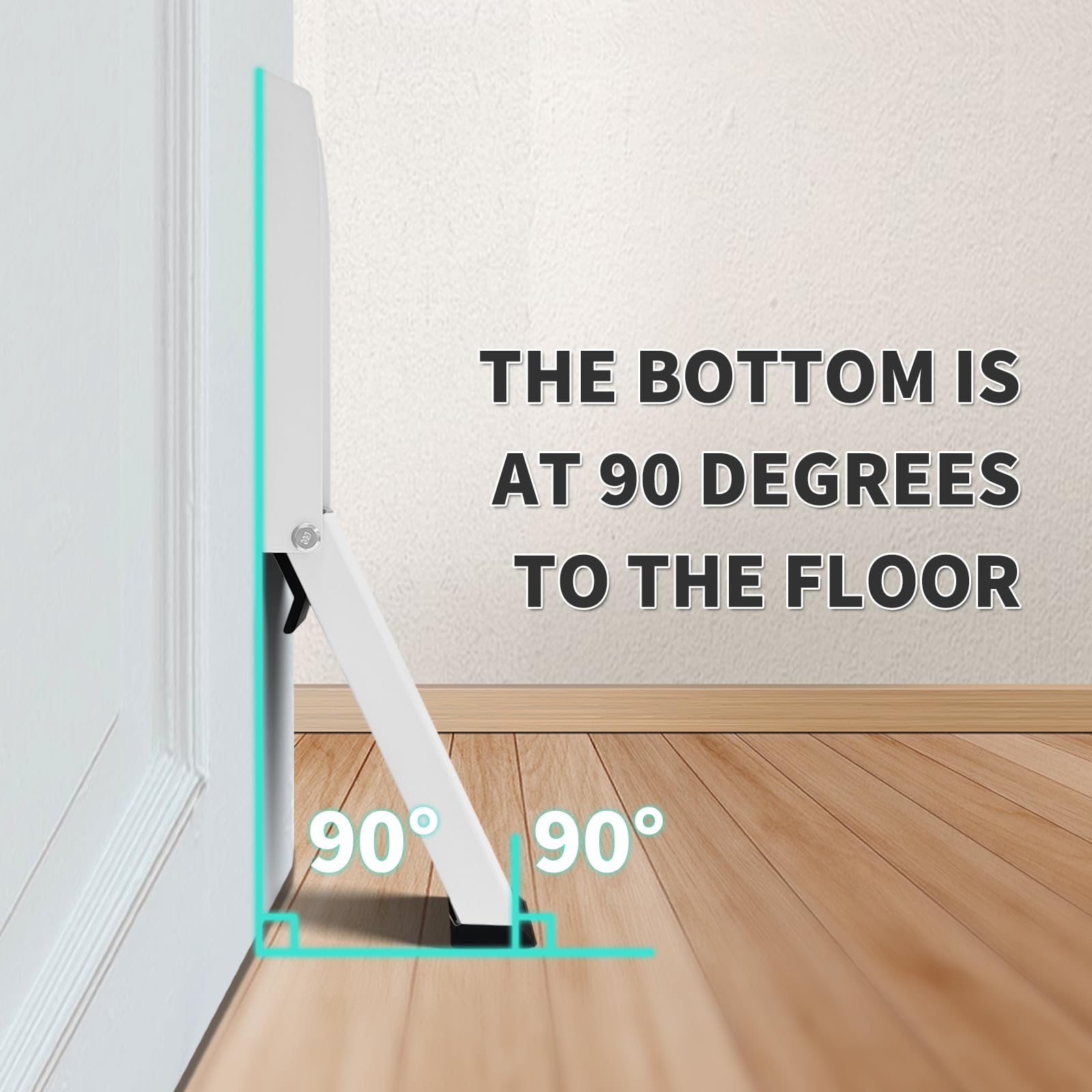 Door Stopper,No Drilling DoorsStop,DoorHolder to Keep Doors Open,Kick Down DoorStopper,DoorStops for Bottom of Door,Hold Open Folding Doorstop,Doorstop with Rubber Tips(White)