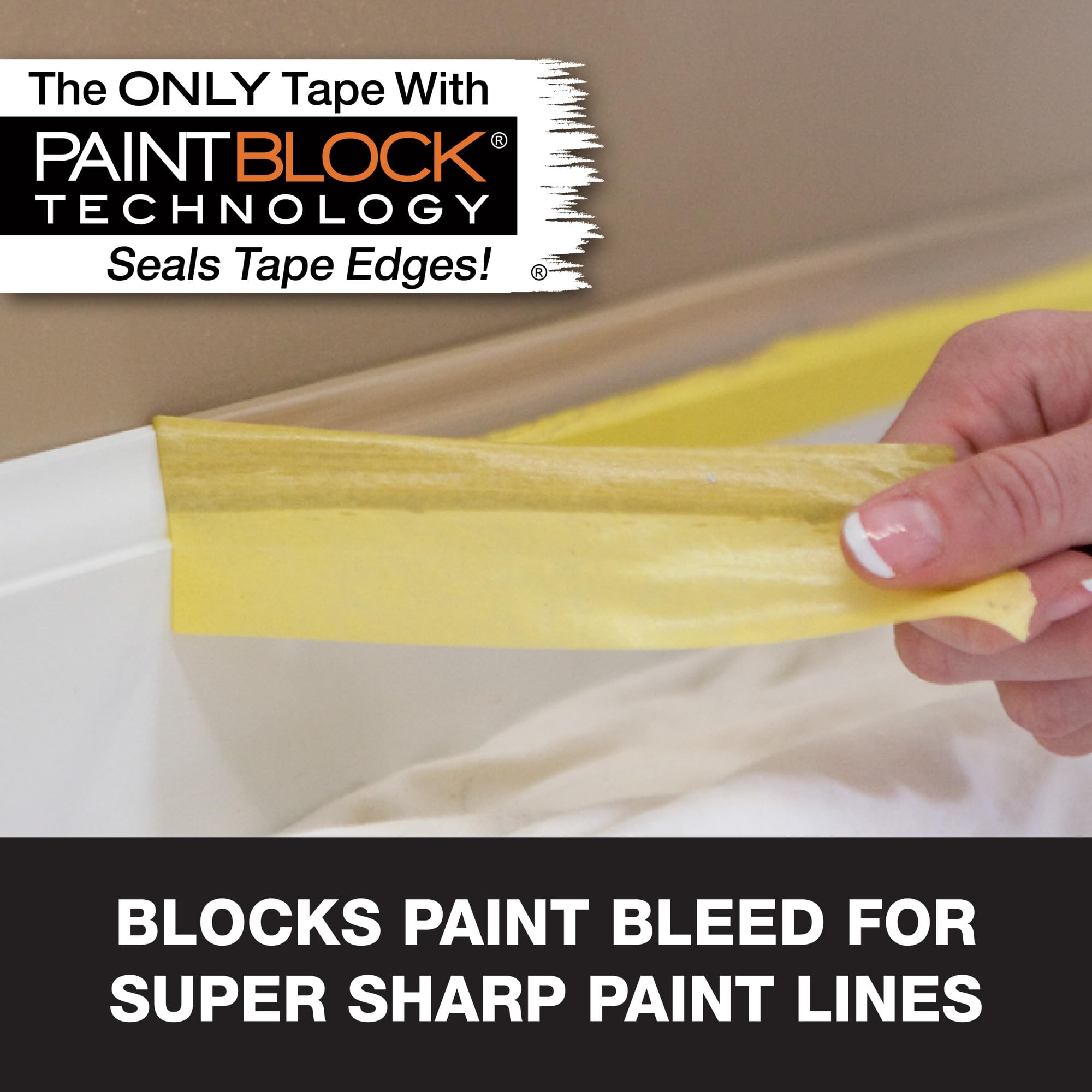 FrogTape 280220 Delicate Surface Painting Tape, Yellow, 0.94-Inch x 60-Yard Roll