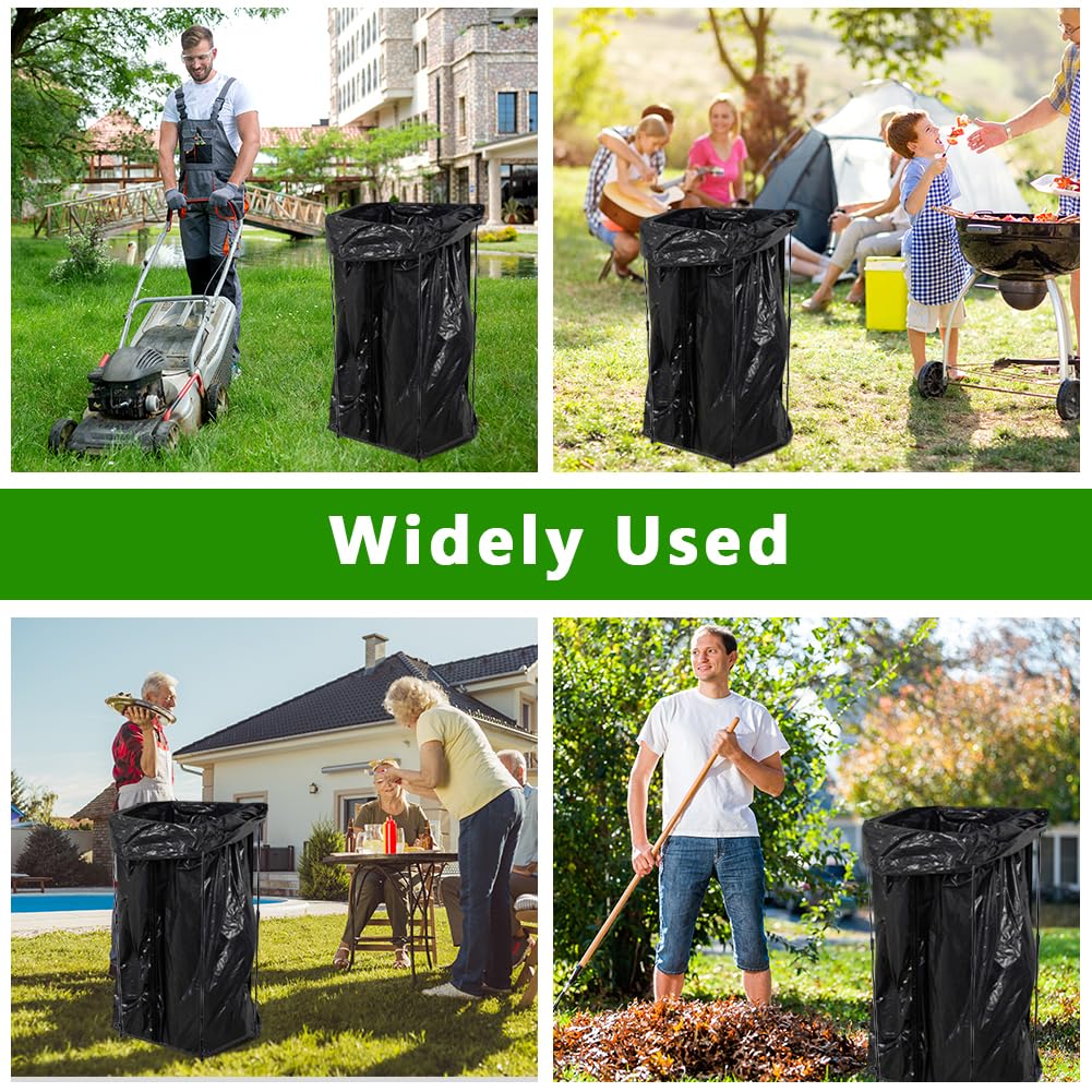viterlight Trash Bag Holder, Metal Garbage Bag Holder, 30-45 Gallon Portable Trash Bag Holder Stand, Multi-use Leaf Bag Holder for Yard, Camping, Party, Wedding