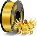 TECBEARS Shiny Silk PLA Filament 1.75mm, Silk Light Gold 1KG, High Gloss Surface 3D Printer Filament, Dimensional Accuracy +/- 0.02mm, 1kg Spool(2.2lbs), Fits for Most FDM 3D Printers
