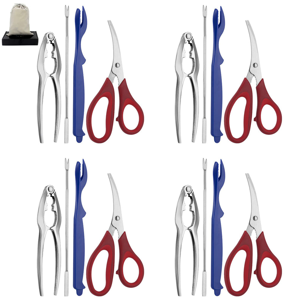 Seafood Tools Lobster Crab Crackers Crab Crackers and Tools Crab Leg Cracker Tool (Seafood Tools-17 Piece)