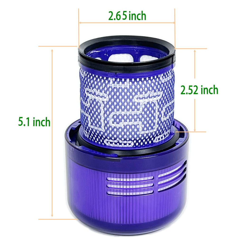 2 Pack HEPA Replacement for Dyson V11 Filter Compatible with Dyson Cyclone V11 Animal, V14 Torque Drive and V15 Detect, Washable, Filters Replaces Part 970013-02