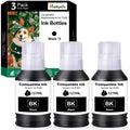 Compatible T502 Ink Refill Bottles Replacement for T502 Ink Bottles Black Compatible for ET-2760 ET-4760 ET-2750 ET-3760 ET-2850 ET-15000 ST-4000 ST-2000 ET-3710 ET-3850 Printers (135ML, 3 Black)