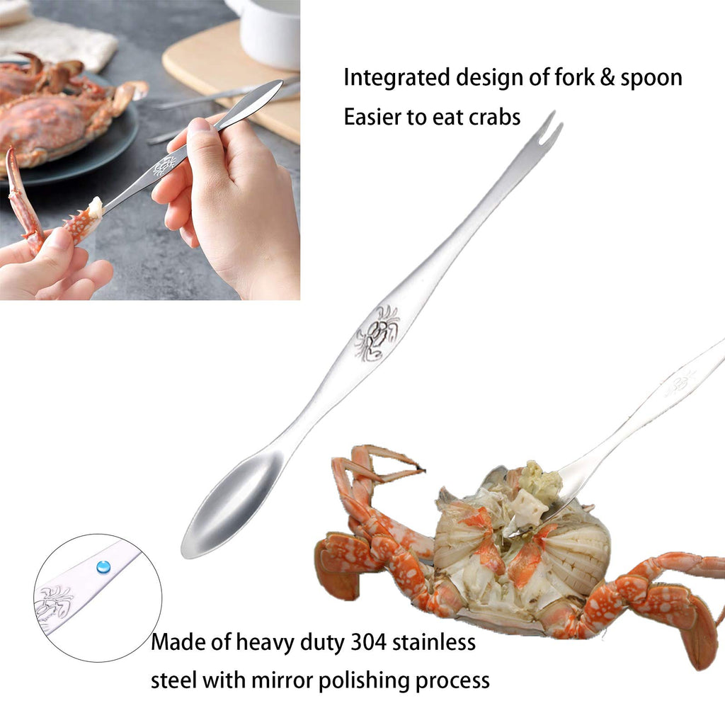 BLBYHO Seafood Tool Set, Crab Lobster Seafood Scissors, Crab Leg Scissors 3 Pack with Crab Leg Forks 3 Pack