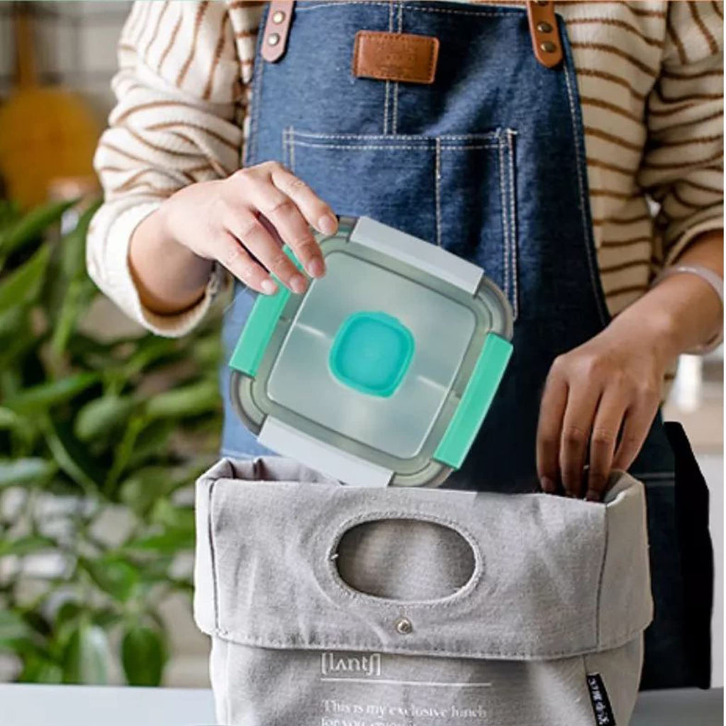 YOUEON 3 Pack Salad Lunch Container to Go with 3 Compartment Tray, 52 Oz Bento Lunch Box with Spoon, Dressing Cup, Portable Salad Container for Lunch, Salad Toppings, Snacks, Fruit, Three Colors