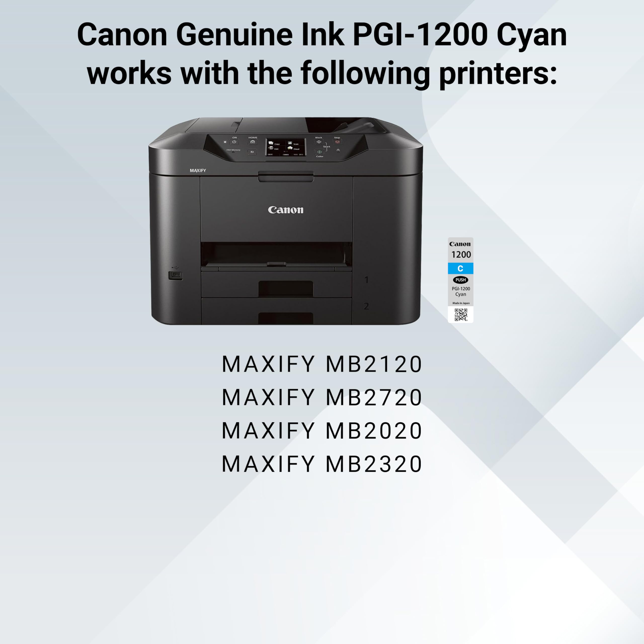 Canon Genuine Canon PGI-1200 Pigment Ink Cartridge, Cyan