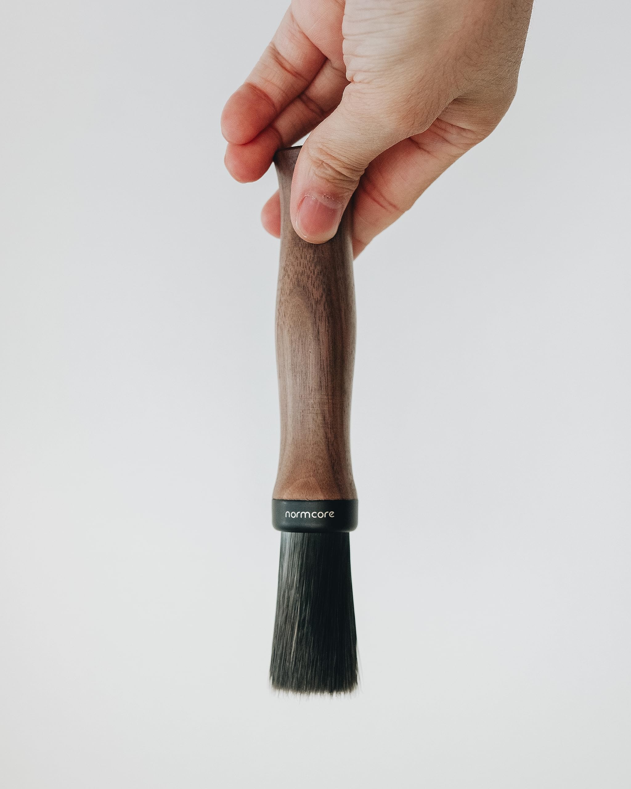 Normcore Barista Brush - Genuine American Walnut Wood Handle Espresso Cleaner - Coffee Bar and Grinder Cleaning Tool