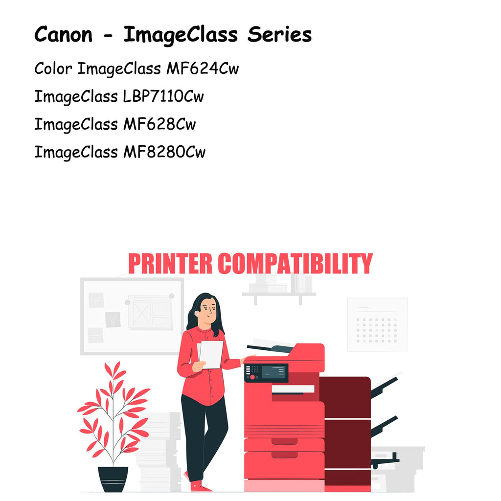 2 Black PrinterPro™ Compatible Canon 131 Toner Cartridge CRG-131 crg131 canon-131 B/C/M/Y for Canon MF8280Cw MF624Cw MF624Cw MF628Cw Canon LBP7110Cw MF8280Cw Printers (2 Black)