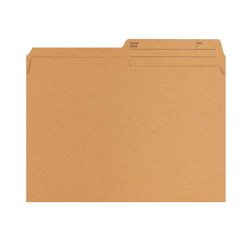 Hilroy Enviro-Plus Recycled File Folders, Letter Size, 100 Per Box, Sand Colour (55074)