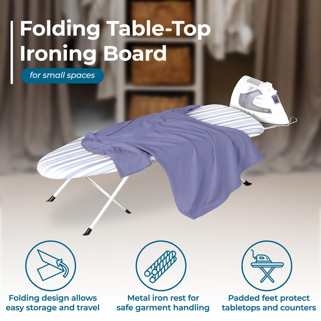 Folding Table-Top Ironing Board for Small Spaces