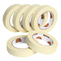TAPEBEAR General Purpose Masking Tape 24mm x 55m, Beige White Painters Tape for Painting, Labeling, DIY Arts Crafts, Home Office School Projects, 6 Rolls