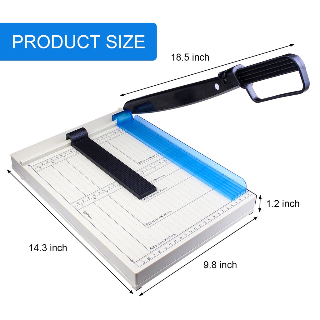 Paper Cutter, Paper Cutting Machine, 12 "A4 Cutting Length, 10 Sheet Capacity, with Safety Protection Device and Blade Lock, Suitable for Office, School or Commercial usePaper Cutter