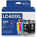 Belietop LC401XL Ink Cartridges Fit for LC401 XL LC401XL Ink Cartridge Compatible with MFC-J1170DW J1010DW J1012DW Printers (4 Pack BK/C/M/Y)