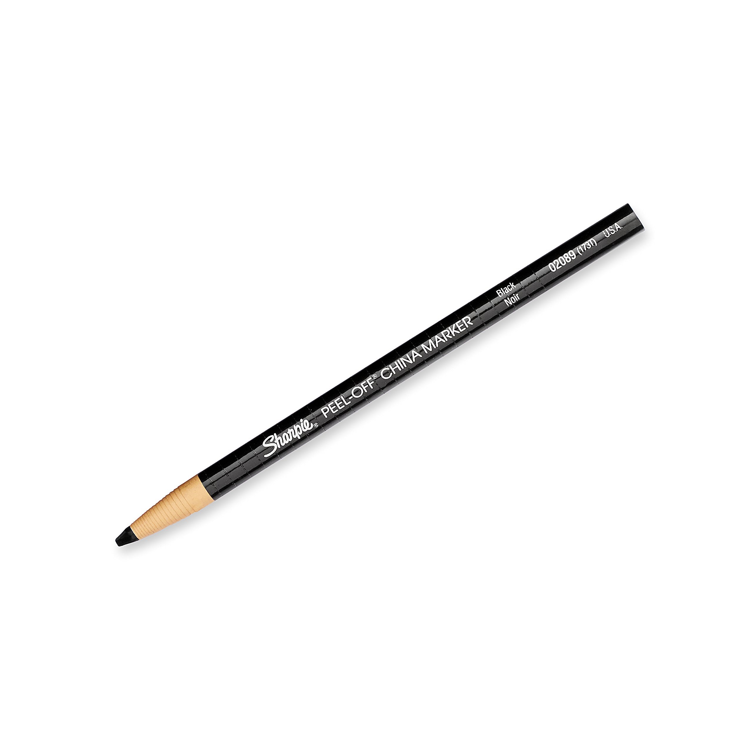 Sharpie PEEL-OFF Marker China, China Marker Bullet, 12 Pack, Black (2089)