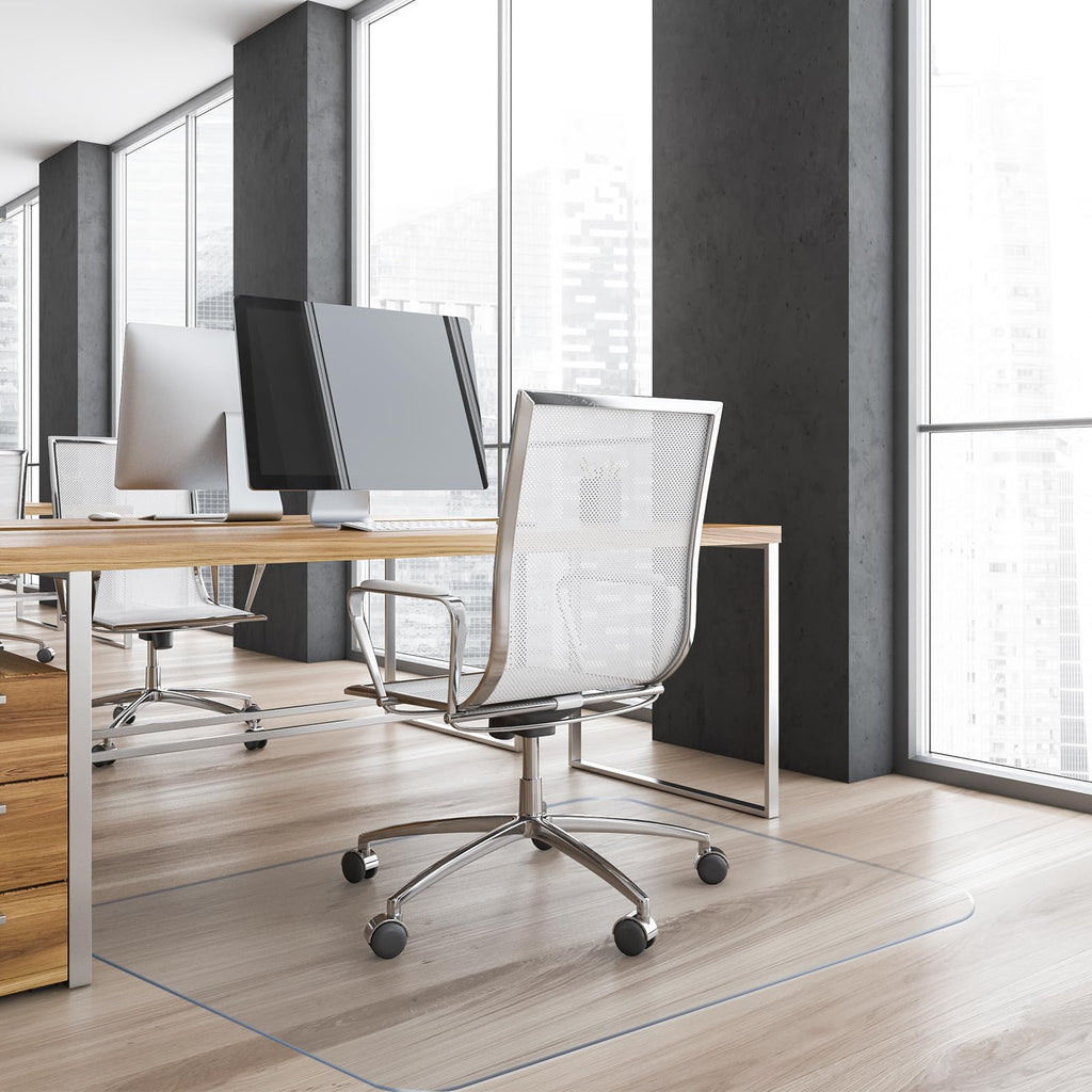 Yecaye Office Chair Mat for Hardwood Floor, 36" x 48" Office Floor Mat, Computer&Desk Chair Mat, Plastic Mat for Office Chair, Chair Mat Heavy Duty Wood/Tile Protector for Rolling Chairs, Rectangle