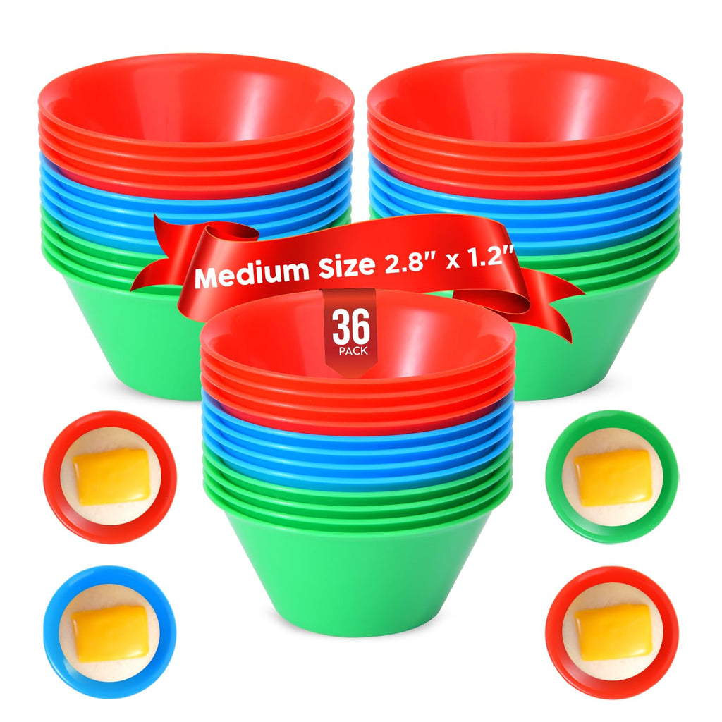 Medium Size 36 Pcs Puto Molder Filipino (2.8" x 1.2") - Kutsinta Molder for Baking - Puto Mold Cups for Steamer - Filipino Plastic Molds for Desserts