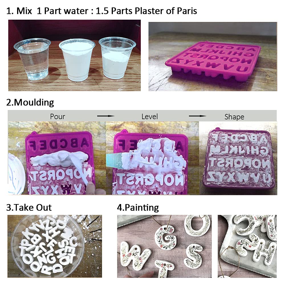 Casting Plaster, Falling in Art Cast and Paint Casting, Pottery and Ceramic Casting Material, 5lb