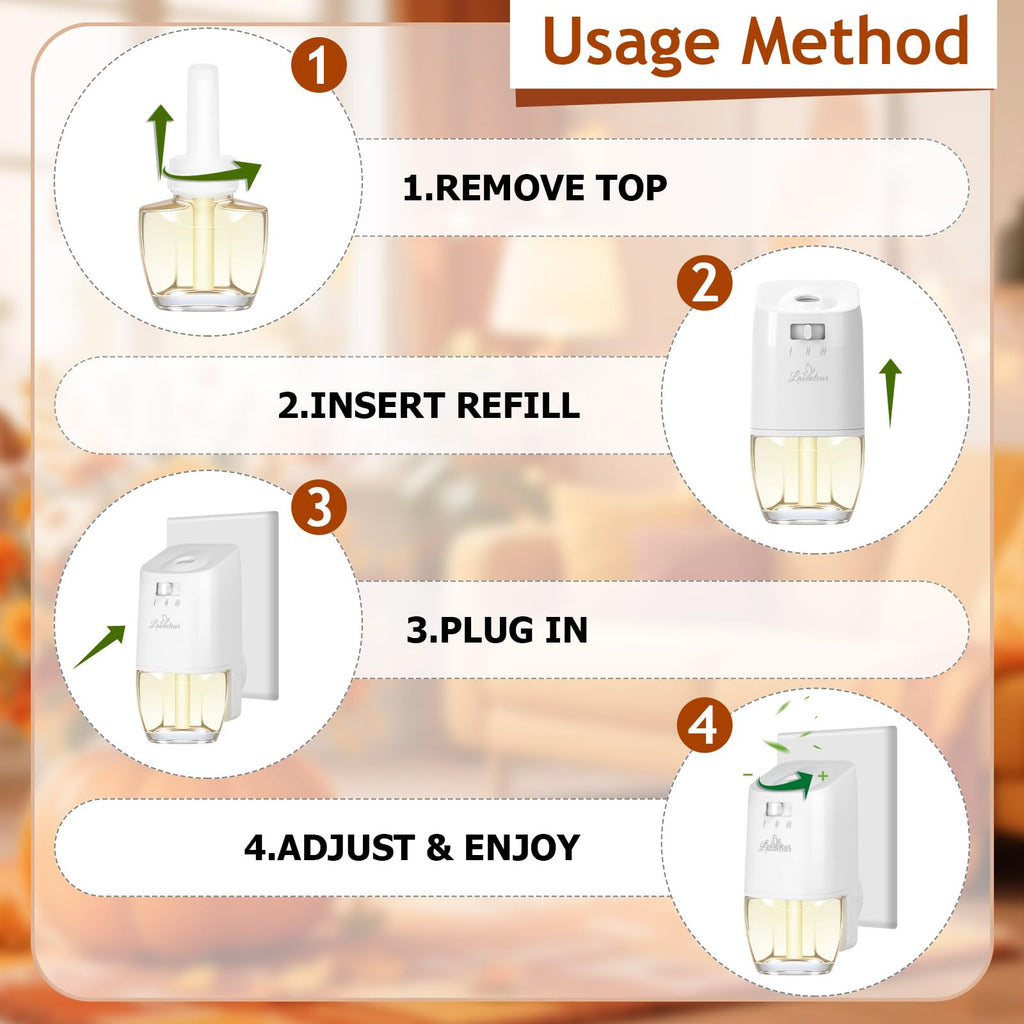 Plug In Air Freshener Refills, Black Cherry, Raspberry Berry, Citrus & Melon Cucumber Scent For Home, 12 Count Plug-In Fragrance Refill, Compatible with Air Wick & Glade, Not Include Glade Plus