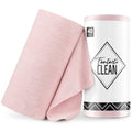 Fantasticlean Microfiber Cleaning Cloth Roll -40 Sheets, Tear Away Microfiber Towels, 30x30cm, Reusable, Washable, Scratch Free, Ultra Absorbent Dish Rags for Car, Home, Garage or Shop (Pink)