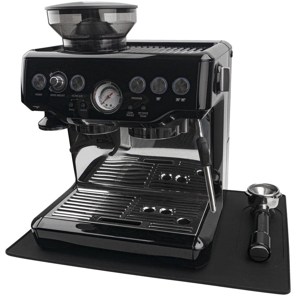 USEAMIE Coffee Maker Mat, Silicone Base Under Coffee Machine With Lip, Automatic and Semi-automatic Coffee Machines Espresso Accessory, Multifunctional Rubber Mat (13.8"x18.9")