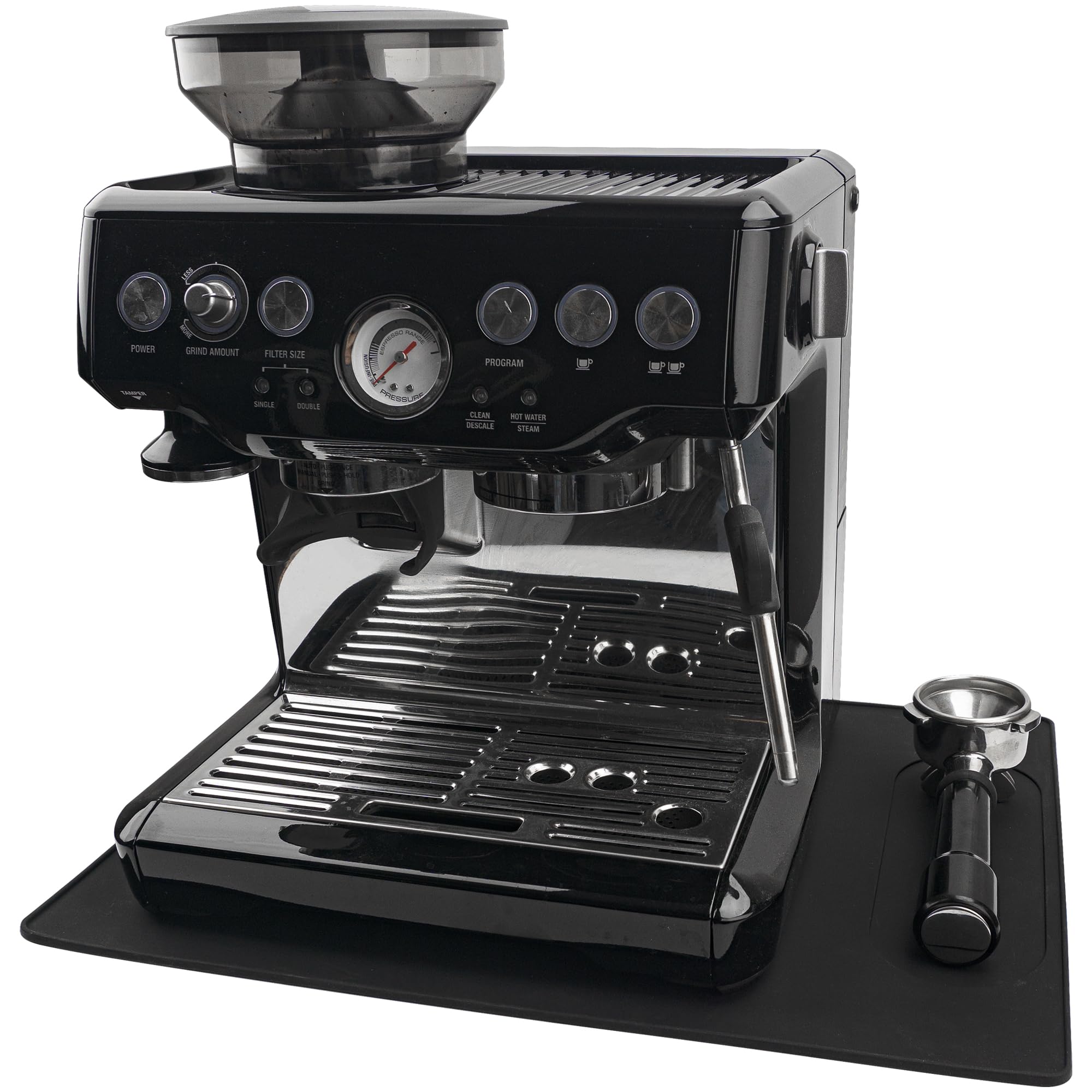 USEAMIE Coffee Maker Mat, Silicone Base Under Coffee Machine With Lip, Automatic and Semi-automatic Coffee Machines Espresso Accessory, Multifunctional Rubber Mat (13.8"x18.9")