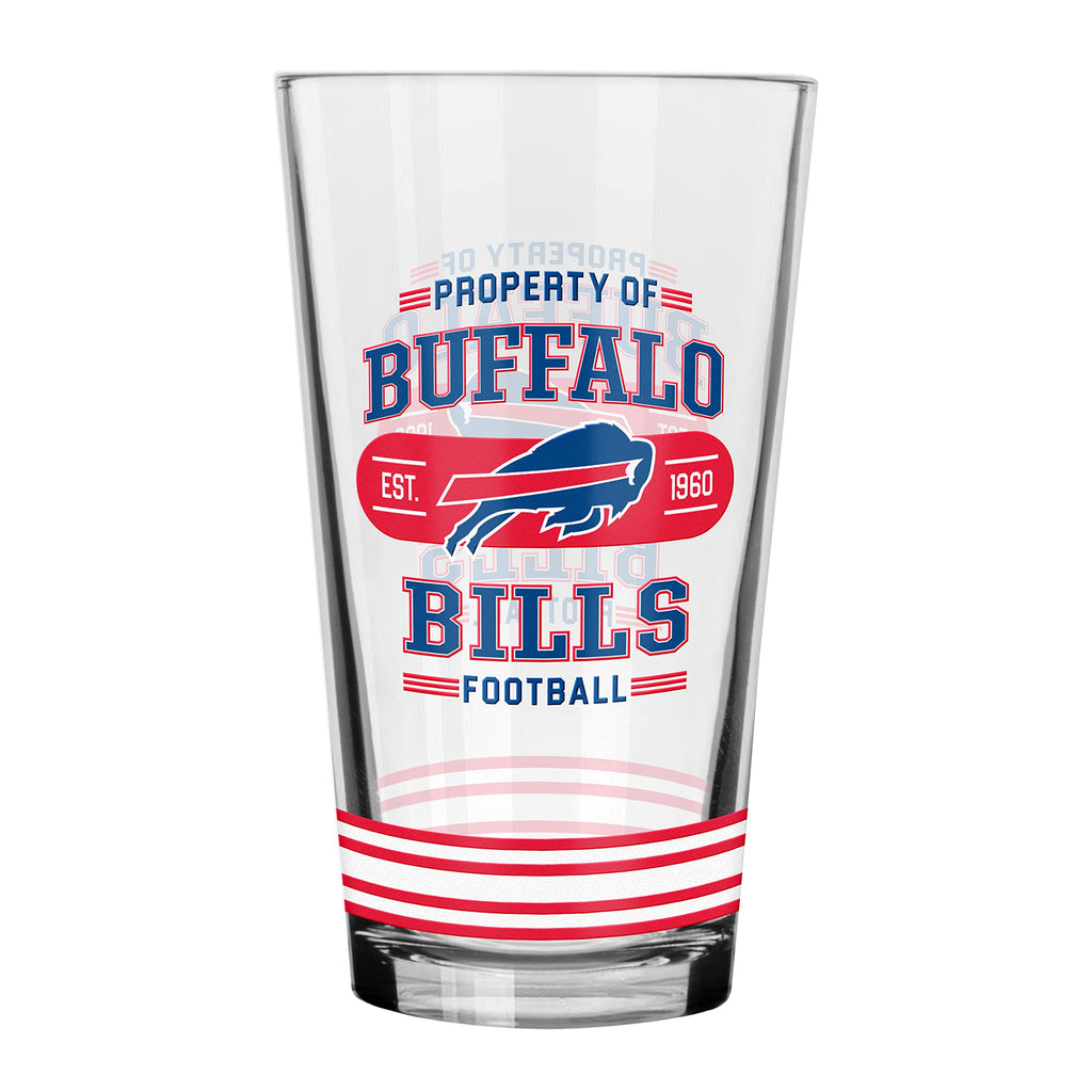 The Sports Vault by Inglasco NFL Buffalo Bills Property of Mixing Glass, 2-Pack