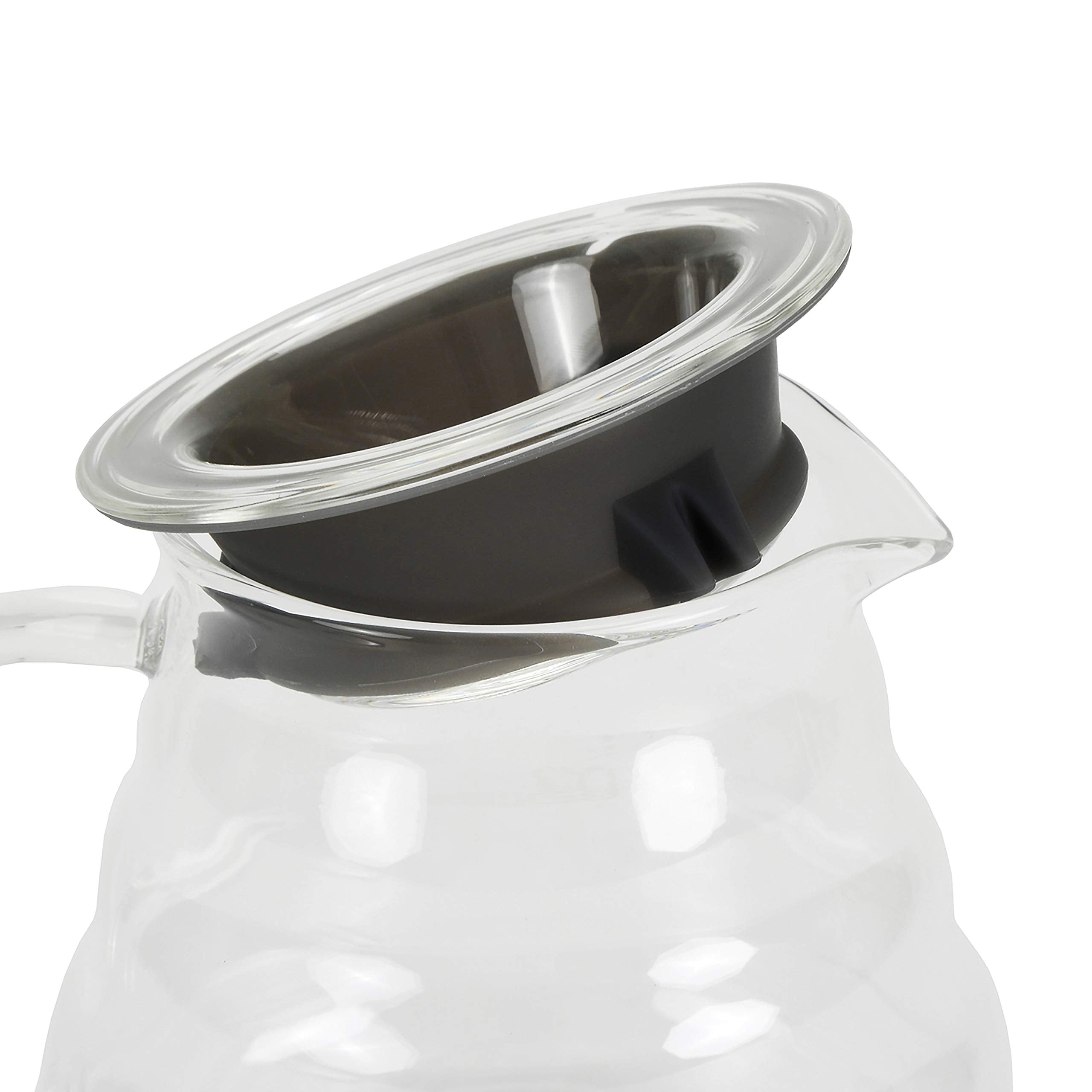 Cedilis Clear Glass Coffee Server, 20oz (600ml) Borosilicate Glass Range Coffee Carafe, Heat Resistant Coffee Pot for Brewing Coffee, Tea