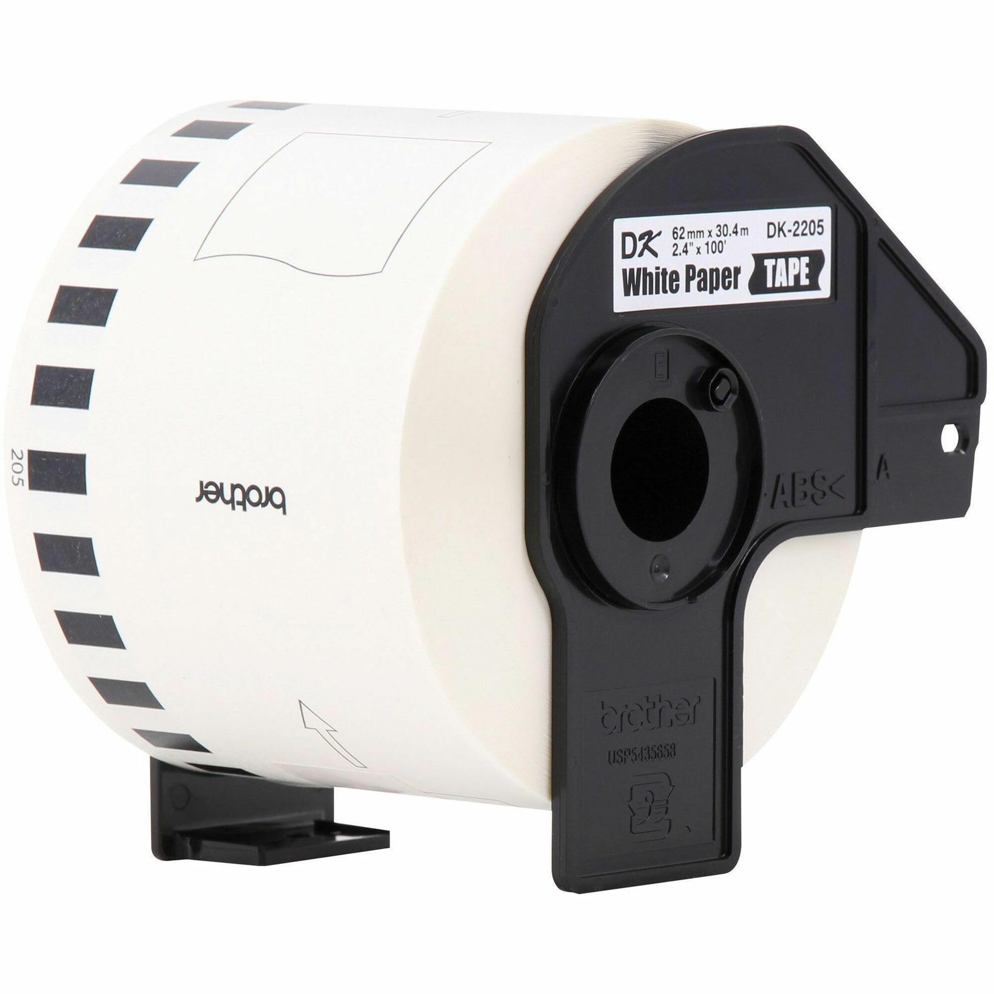 Brother Genuine, DK-2205 Continuous Paper Label Roll, Cut-to-Length Label, 2.4” x 100 Feet, (1) Roll Per Box