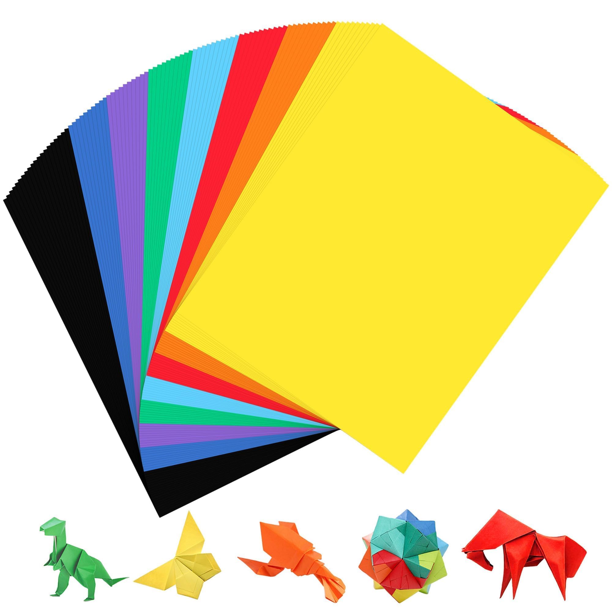 90 Sheets Colored Cardstock - 8 Colors Card Stock 8.5 x 11 inch Art Crafts Construction 65Ib/180g Thick for Printer, DIY Cards Making, Scrapbooking UAP08