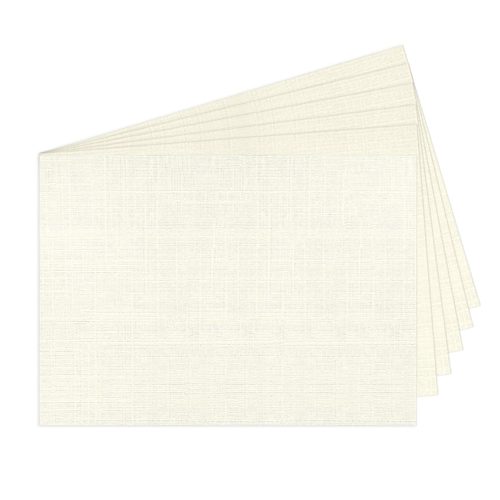 5x7 Ivory Linen Paper Textured Cardstock, Goefun 100lb Wedding Invitation Cardstock Light Cream, Thick Paper for Printing, Invitations, Artworks, Cardmaking, 100 Pack